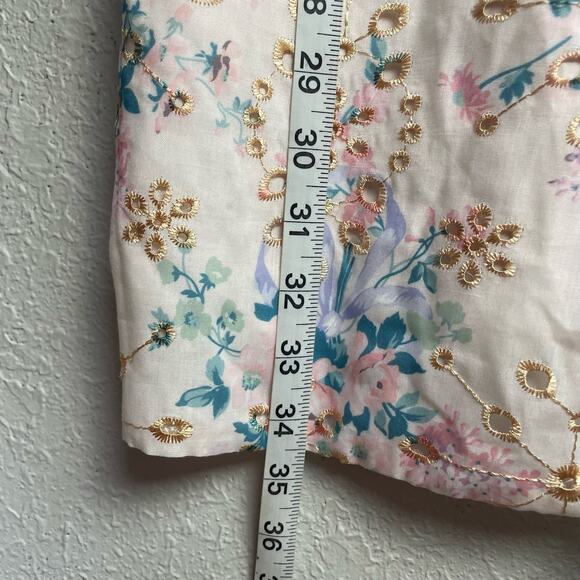 Pretty Little Thing Multi Ditsy Floral Print Embroidered Fairy Shift Dress Sz 8 - Picture 9 of 10